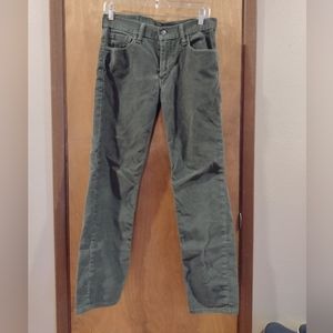 Green Levi's 511 Corduroy Pants W30 L30